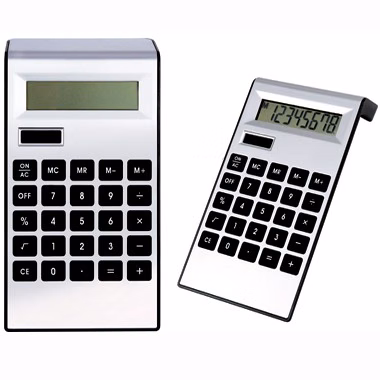 Silver Plastic Solar Calculator