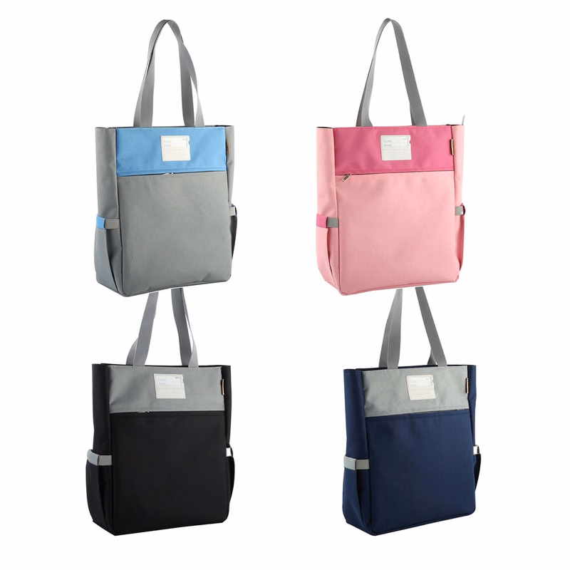 Structured Canvas Tote for Documents and Supplies