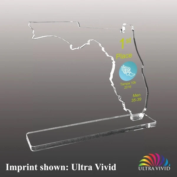 State of Florida Shaped Acrylic Award - Ultra Vivid Colo 1
