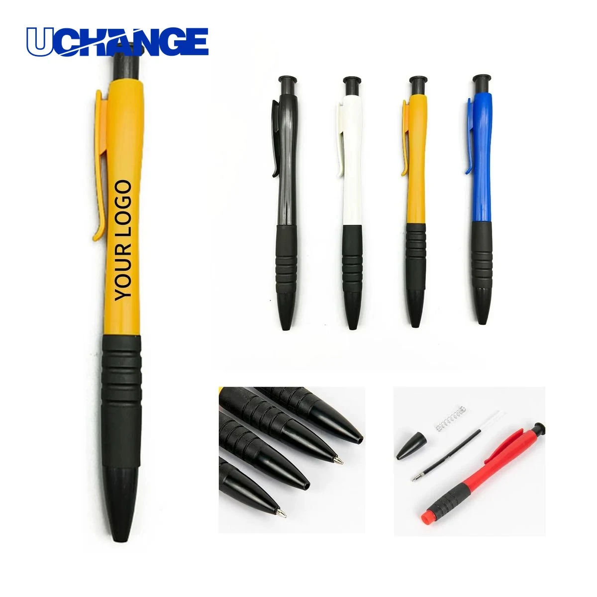 Plastic Ballpoint Pen with Grip 1