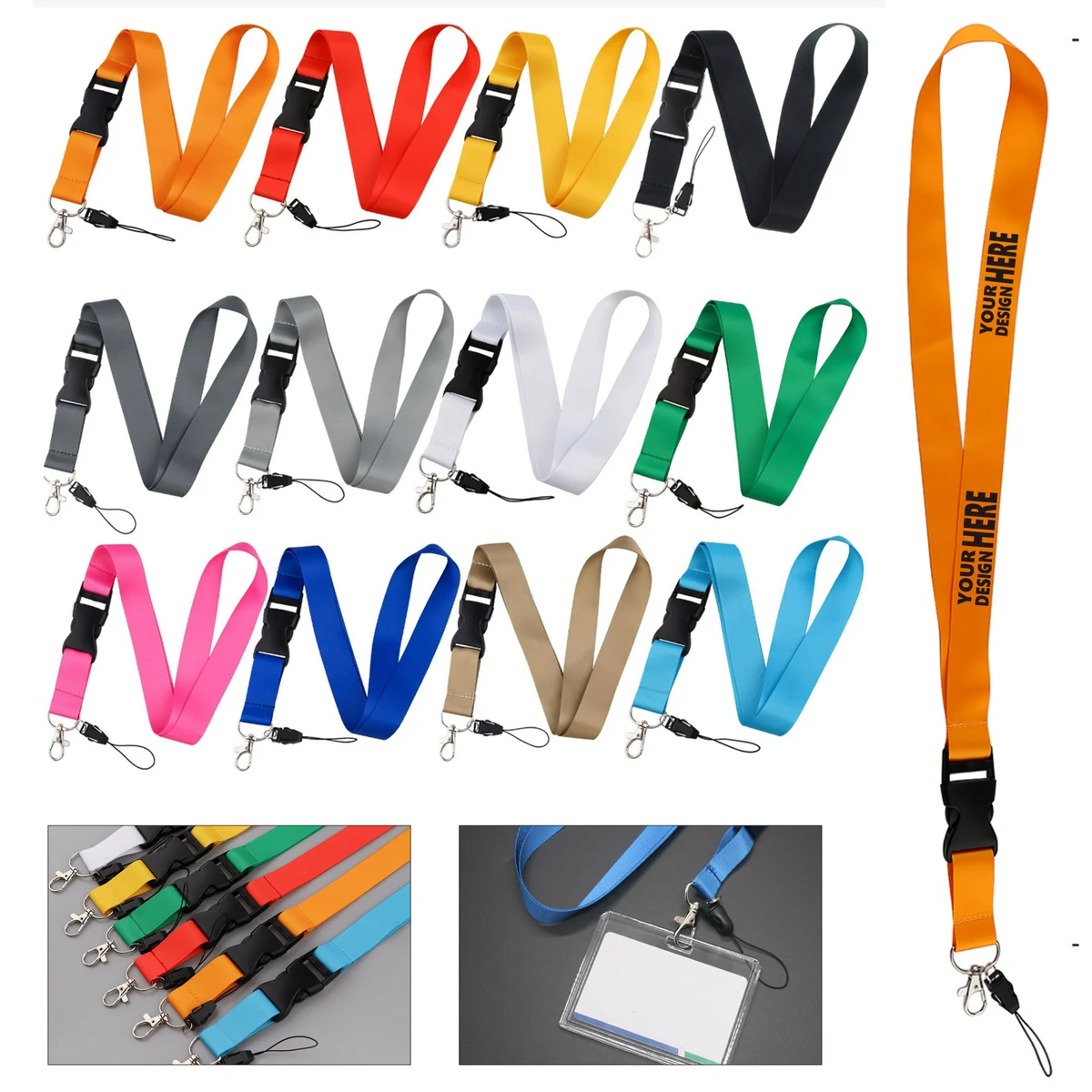 Sublimated Lanyard with Detachable Buckle Badge Holder 1