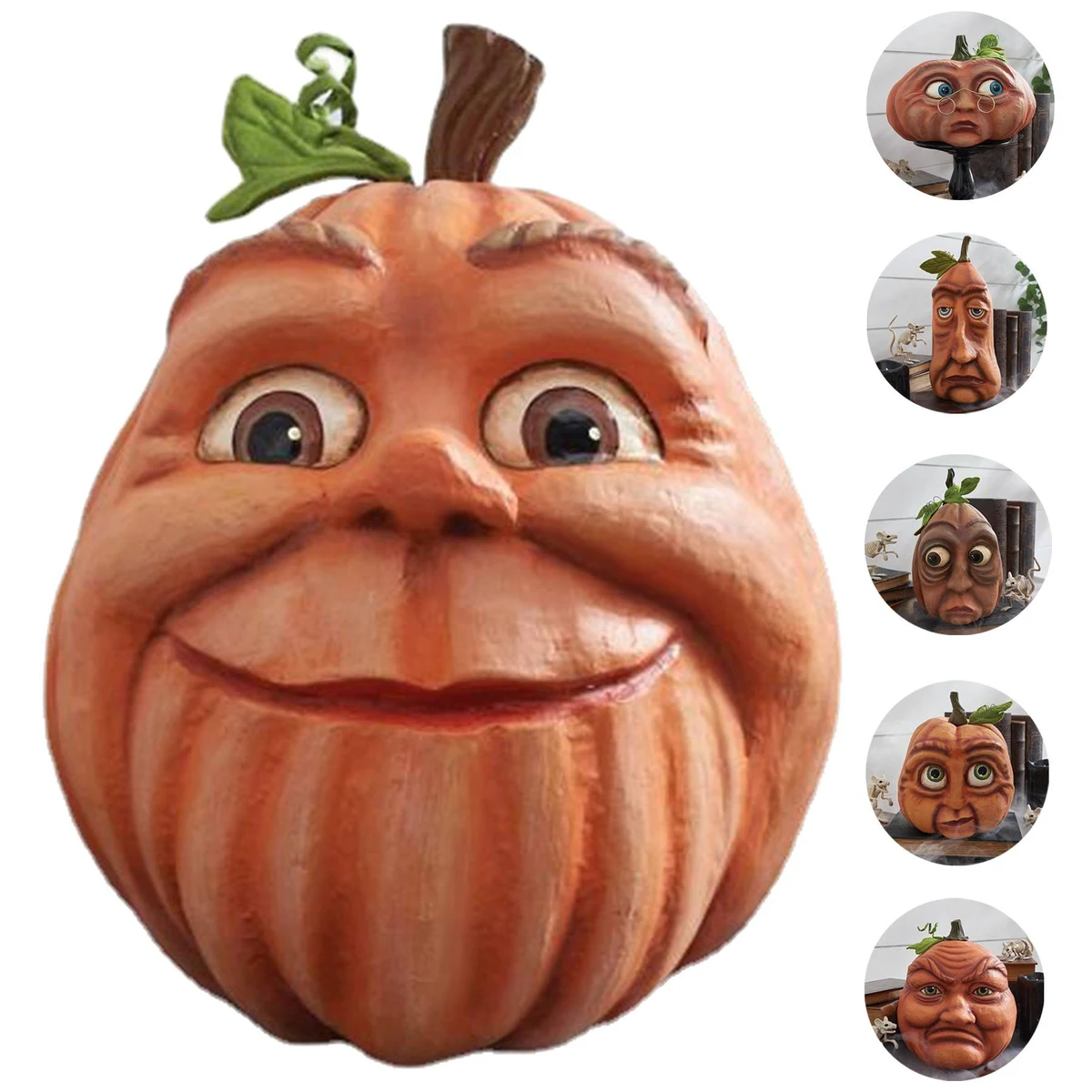 Halloween Resin pumpkin head ornament 1