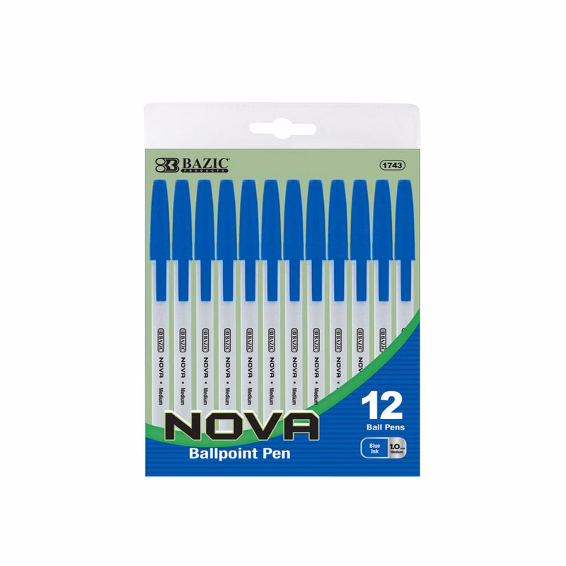 Ballpoint Pens - Blue Medium 12 Pack