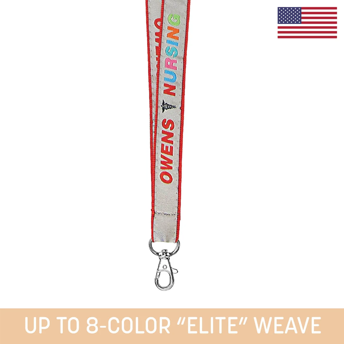 3/4" Woven Lanyard w/ Lobster Claw - "Elite" Weave 1