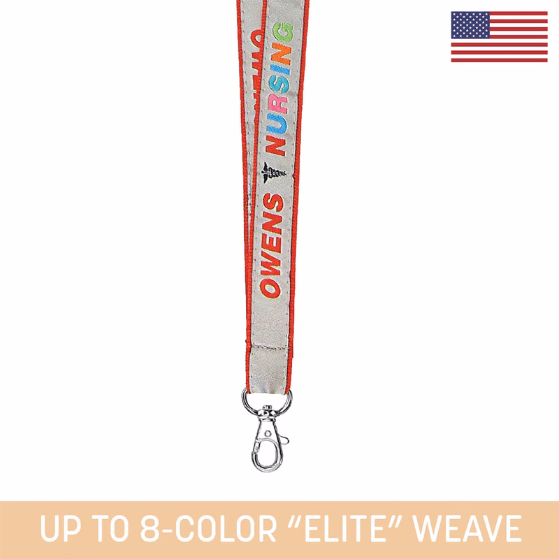 3/4" Woven Lanyard w/ Lobster Claw - "Elite" Weave