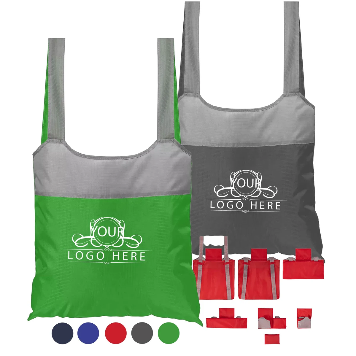 Foldaway Polyester Shopping Tote Bag 1