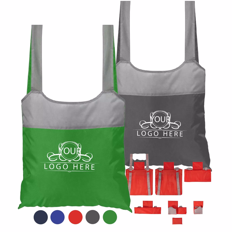 Foldaway Polyester Shopping Tote Bag