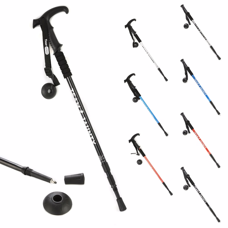 Aluminum Alloy Outdoor Three Section Telescopic Hiking Poles