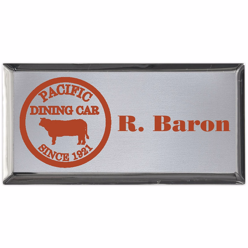 Aspen Metal Executive Name Badge (Standard Size 1-1/2" x 3")