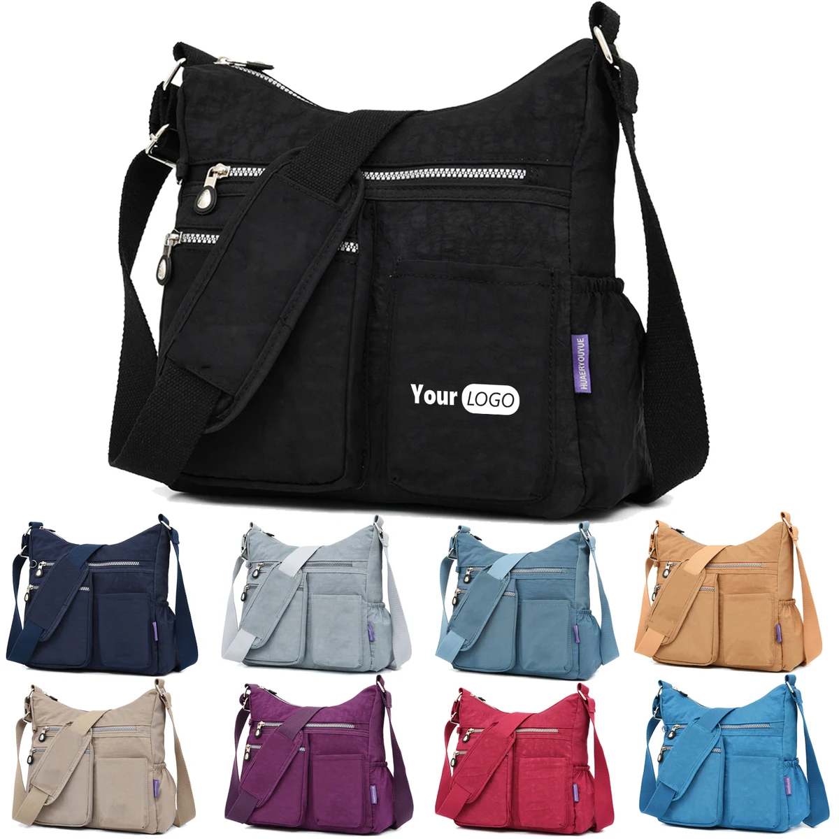 Crossbody Bag with Theft RFID Pocket-Women Lightweight Purse 1