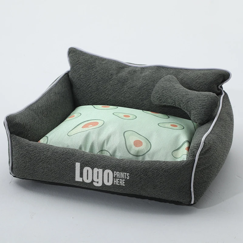 Vintage Pet Nest Rectangle Puppy Cat Bed 1