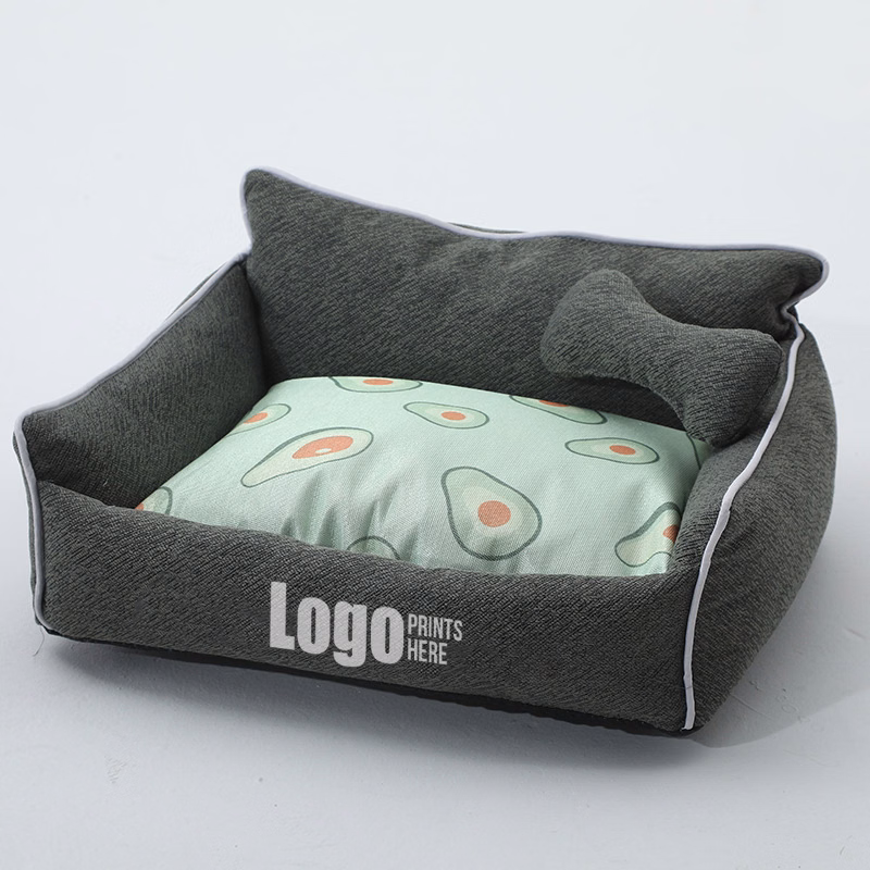 Vintage Pet Nest Rectangle Puppy Cat Bed