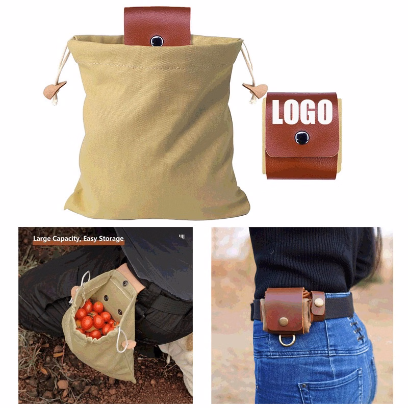 Mushroom Foraging Bag/Collapsible Outdoor Camping Foraging Pouch Hiking Bag