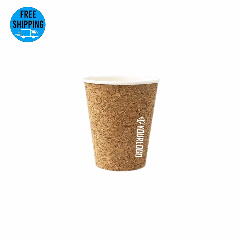 8oz cork disposable Paper Coffee Cup