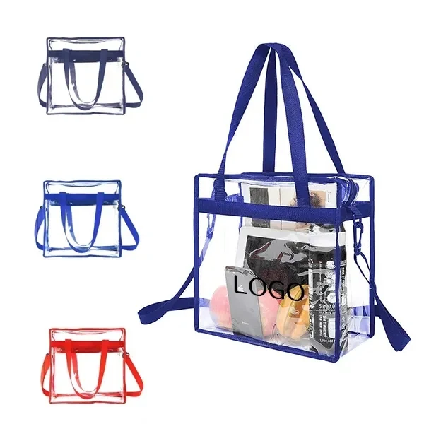 Clear PVC Beach Concert Tote with Large Transparent Bag 1