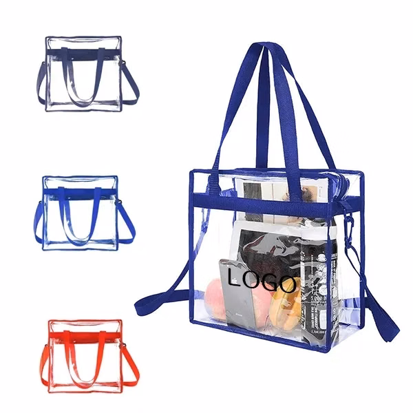 Clear PVC Beach Concert Tote with Large Transparent Bag