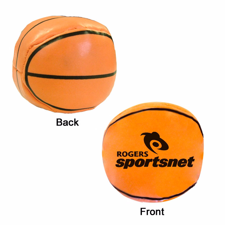 2" Basketball Semi-Soft Stress Reliever Kickball
