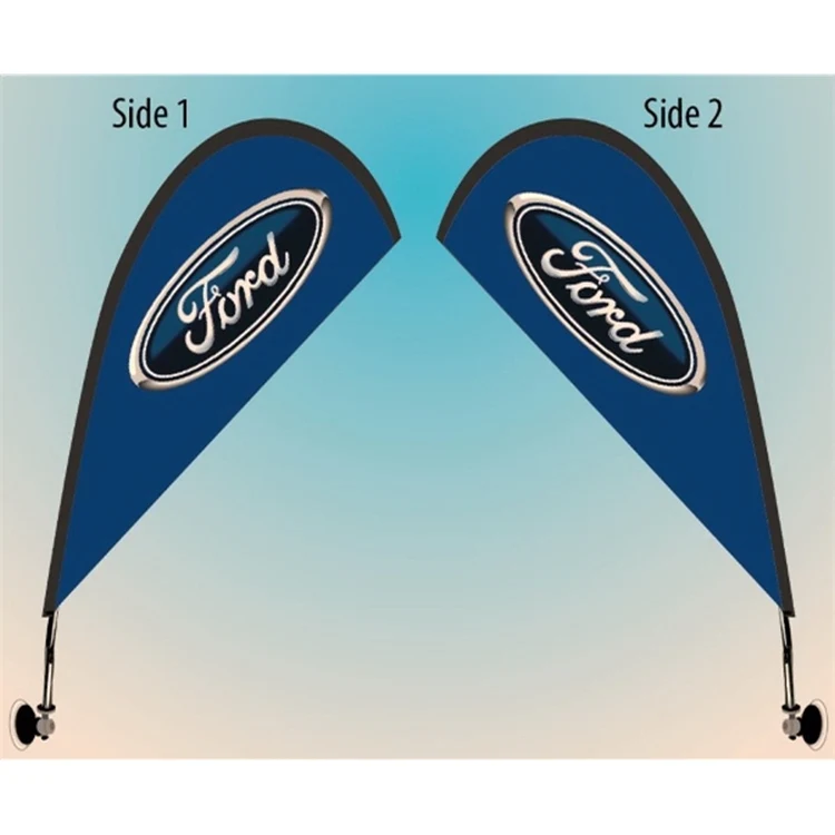 Teardrop Suction Cup Window Flag - Double Sided 1