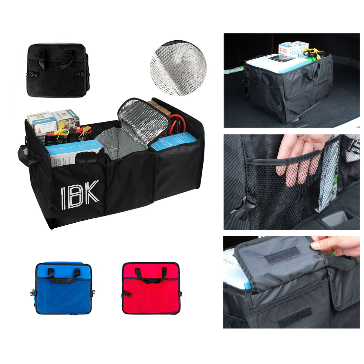 Foldable Car Trunk Organizer with Cooler Bag Auto Trunk Organizer and Cooler 1