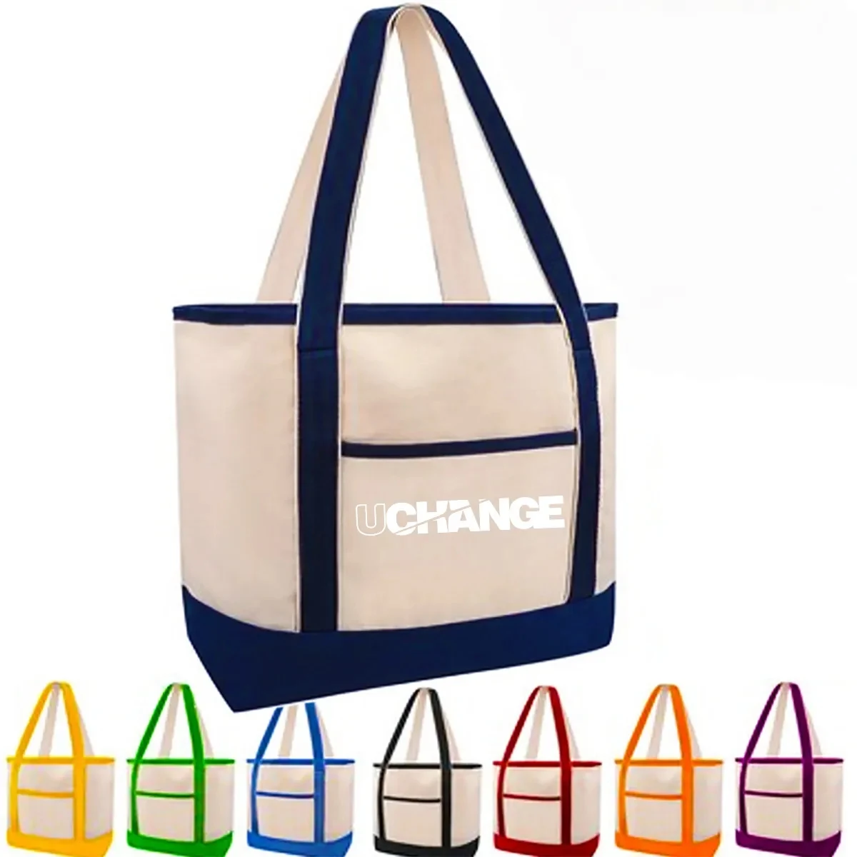 Customizable Canvas Boat Tote Bag With Logo Imprint, custom tote bag with logo imprint 1