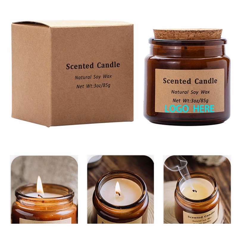 Romantic Glass Jar Aromatherapy Candle With Lid