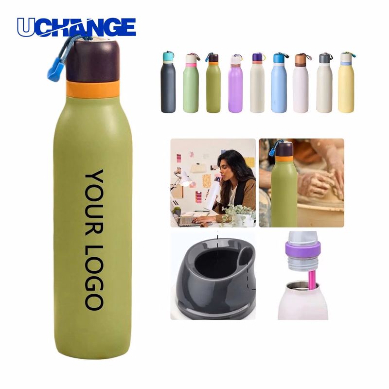 18 oz Insulated Tumbler Drinkware with Straw and Keyring Handle
