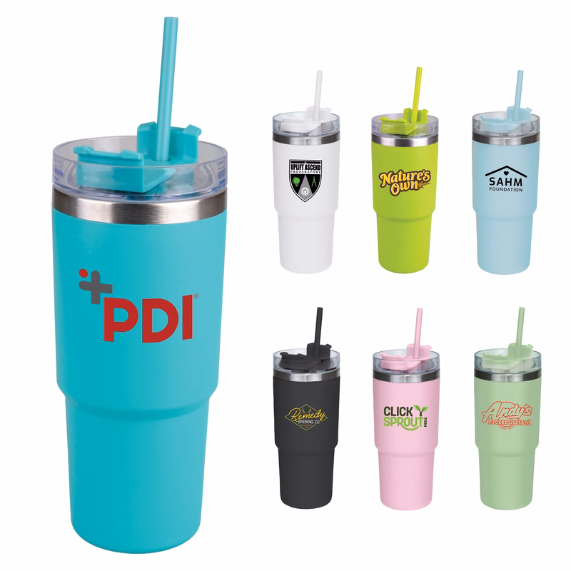 Teton - 25oz Double-Wall Travel Tumbler w/ Straw