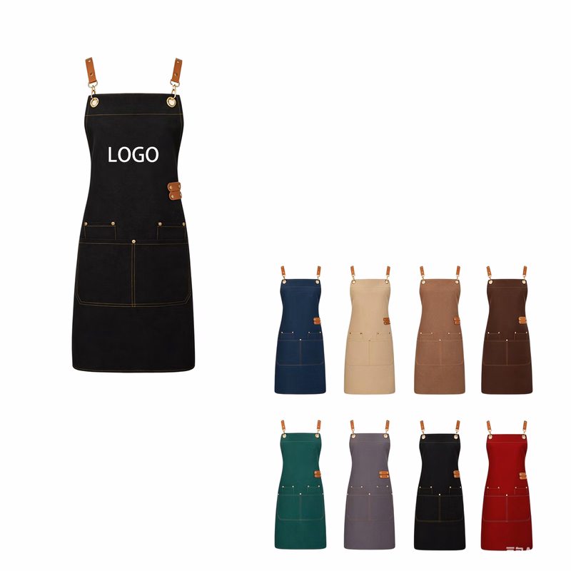 Canvas Cross-Shoulder Strap Apron