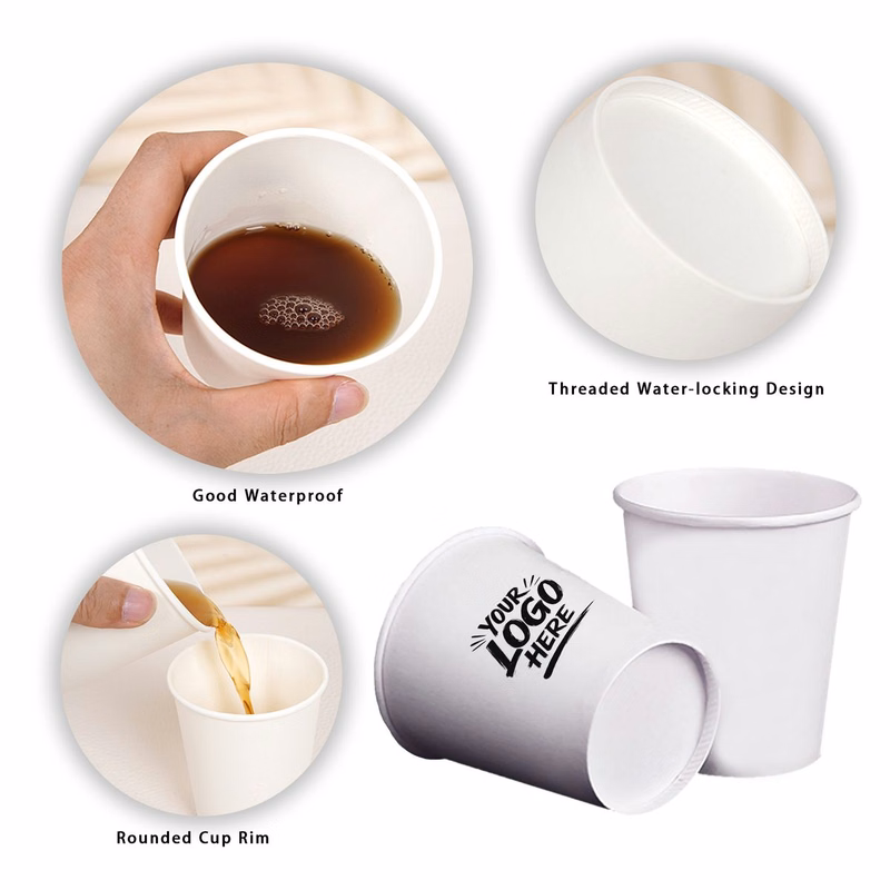 9oz Disposable Paper Cup Leakproof Hot Cold Drink