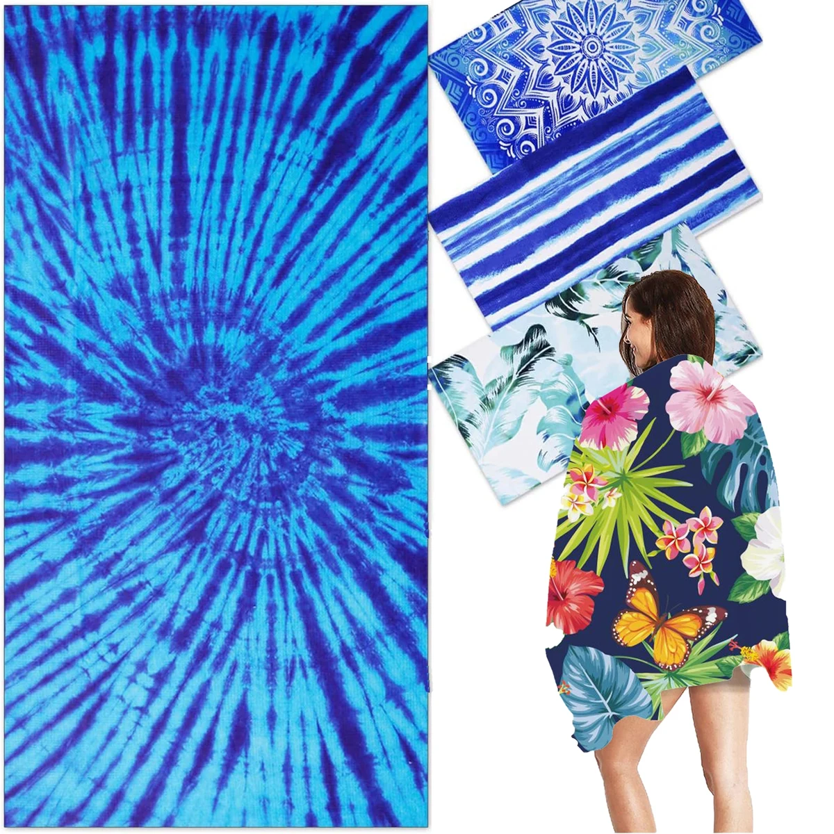 Full Color Shower Beatch Towel 1