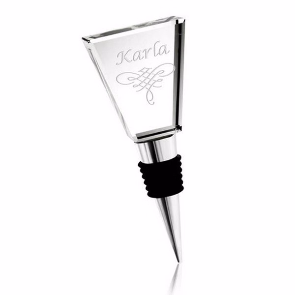 Optic Crystal Trapezoid Shaped Wine Stopper
