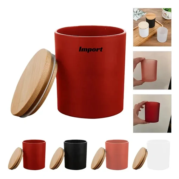 Custom Glass Jars with Bamboo Lids — Premium Food Grade Storage & Candle Containers 1