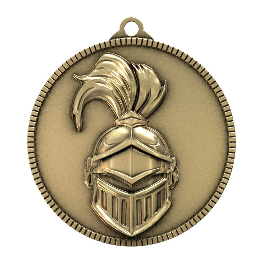 Antique Gold Knight Classic Legacy Medallion (2") 1
