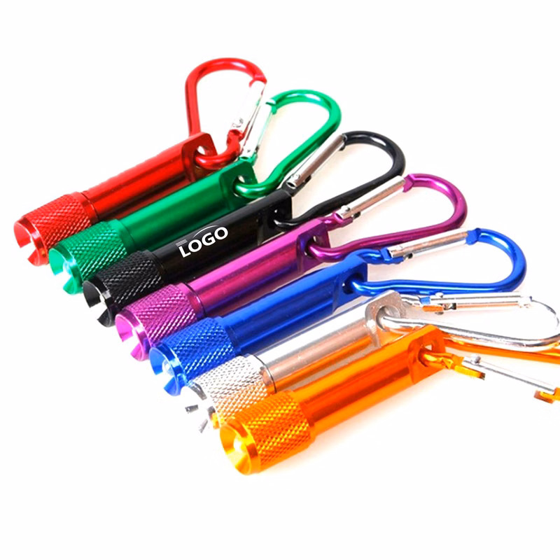 Mini LED Flashlight with Carabiner Clip