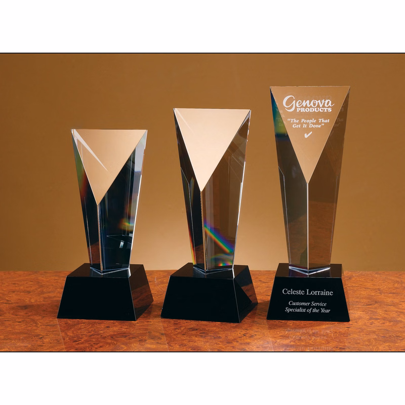 10" Jet Crystal Tower Award