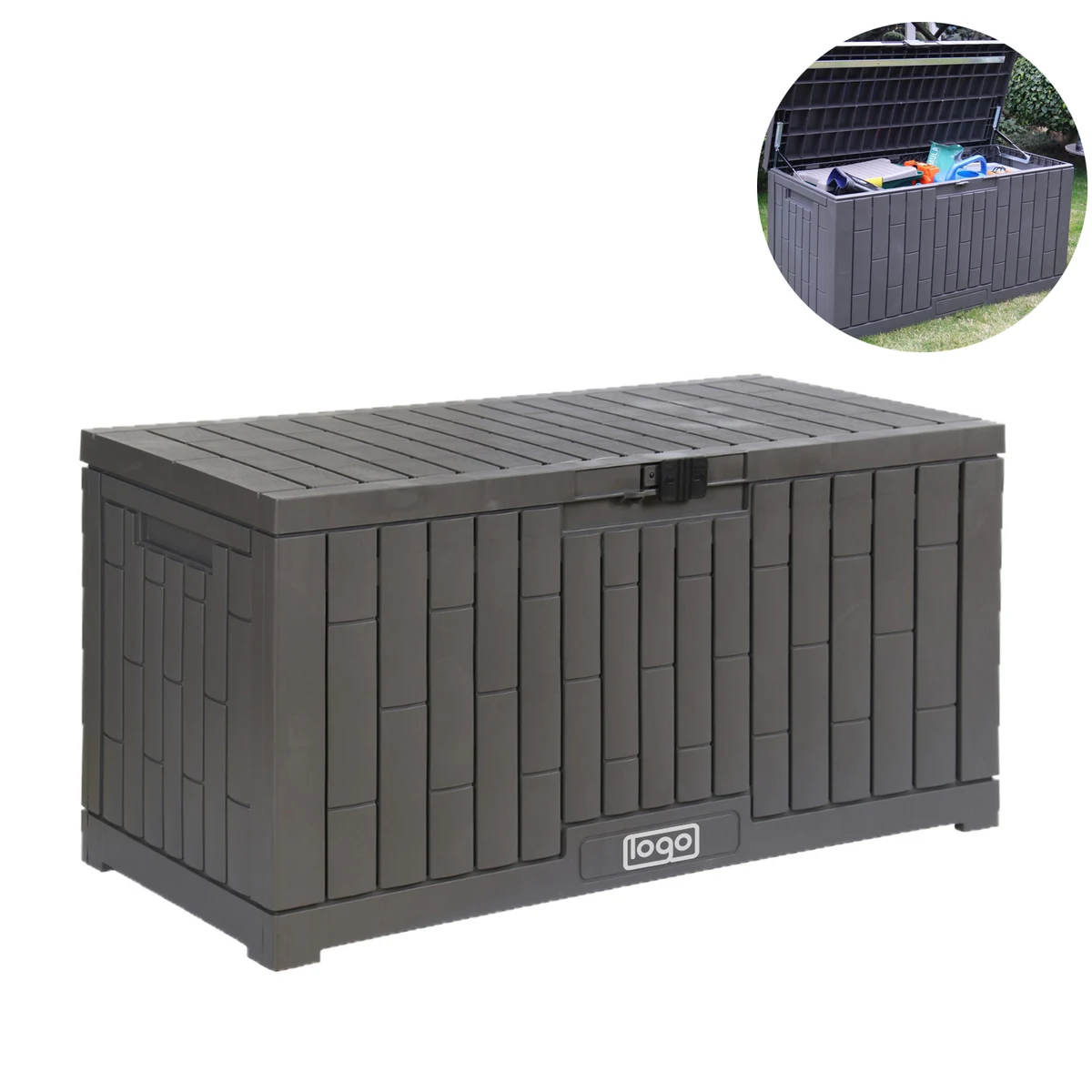 Outdoor Storage Deck Box with Lock Hole 1