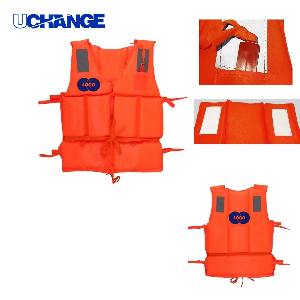 Reflective Safety Life Vest with Whistle Safety Gear 1