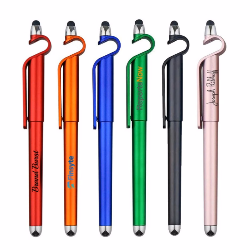 Multifunctional 3 in 1 Phone Holder Capacitive Stylus Ballpoint Pens