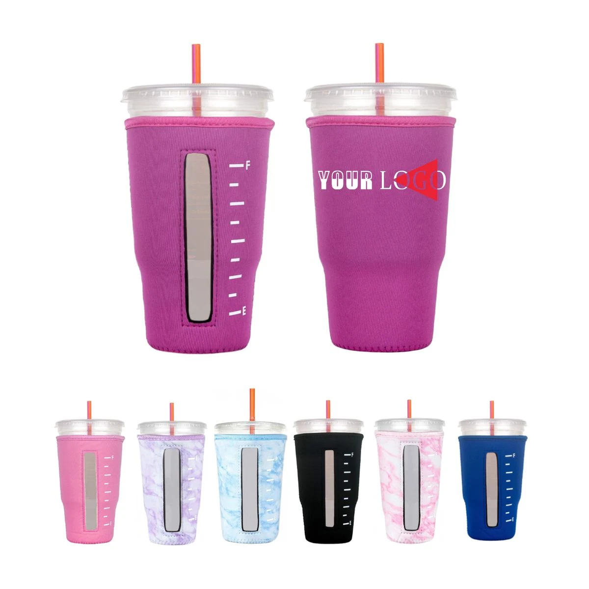 16oz Neoprene Insulated Iced Coffee Cup Sleeve 1