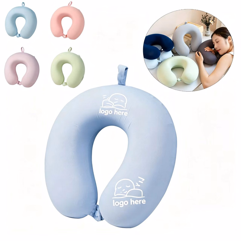 Ice Silk Travel Pillow with Memory Foam