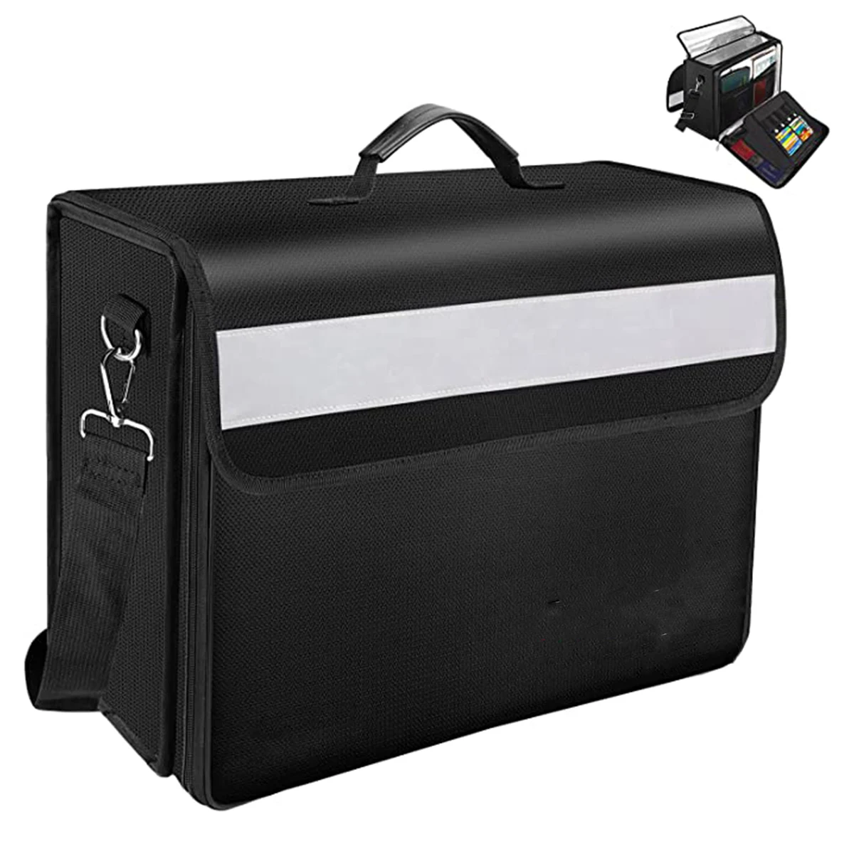Portable Fireproof File Pouch With Multiple Pockets 1
