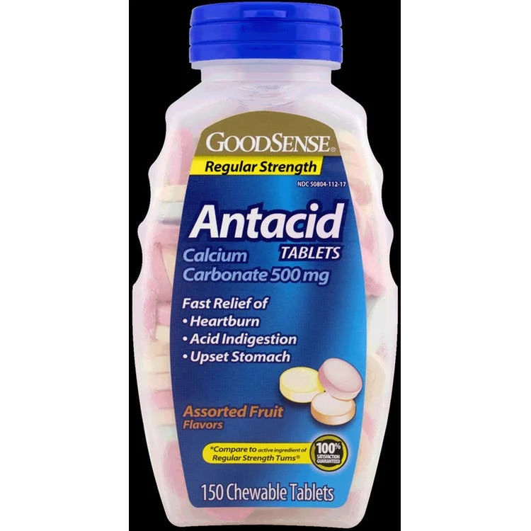 GoodSense Calcium Antacid Tablets - 150/Bottle Fruit 1