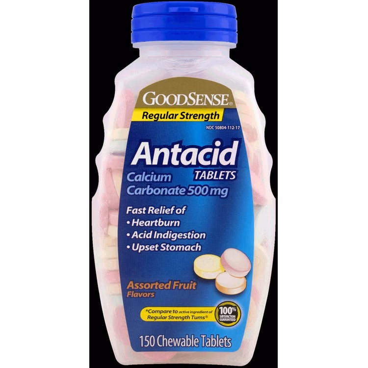 GoodSense Calcium Antacid Tablets - 150/Bottle Fruit