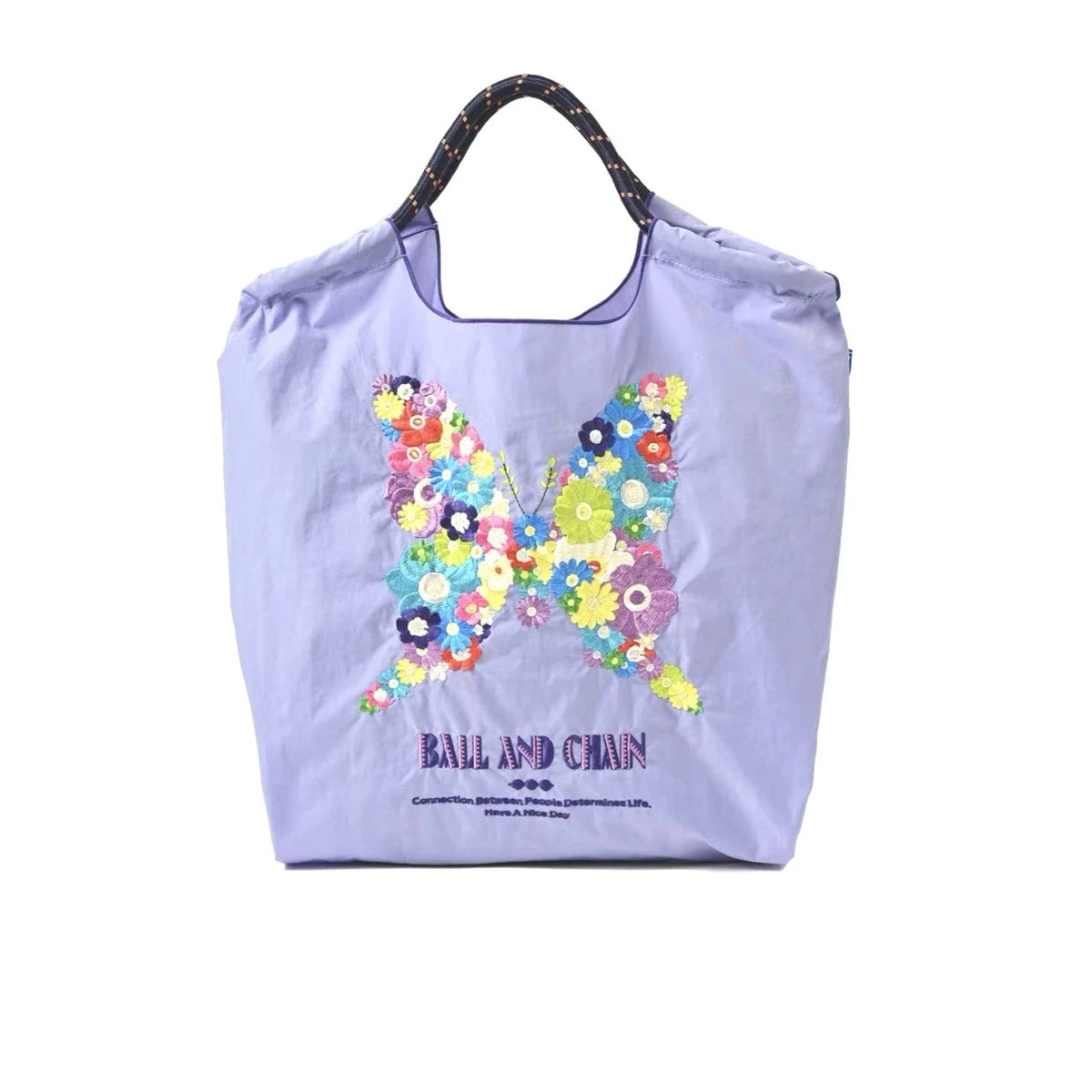 Embroidered Design Drawstring Tote Bag 1