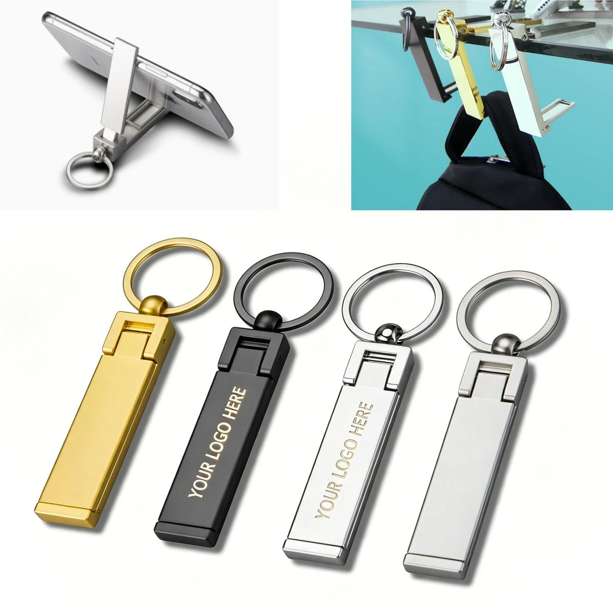 Custom Laser Logo Zinc Alloy Bag Hook 1