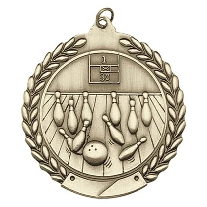 Bowling Die Cast Medal, 1 3/4" 1