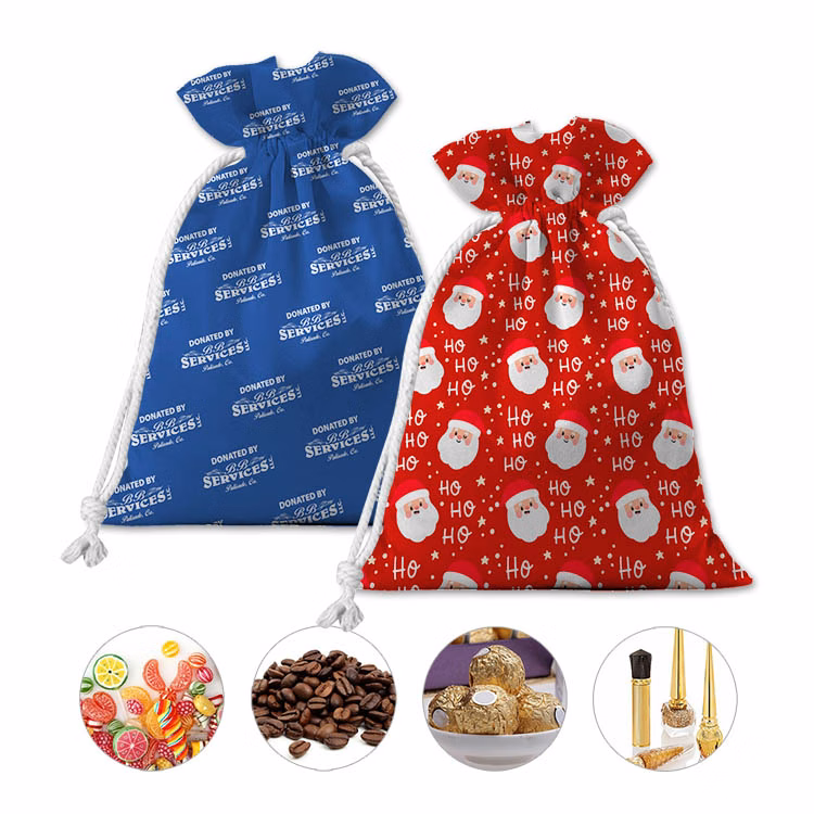 5 Oz. 100% Cotton Full Color Drawstring Pouch Bag
