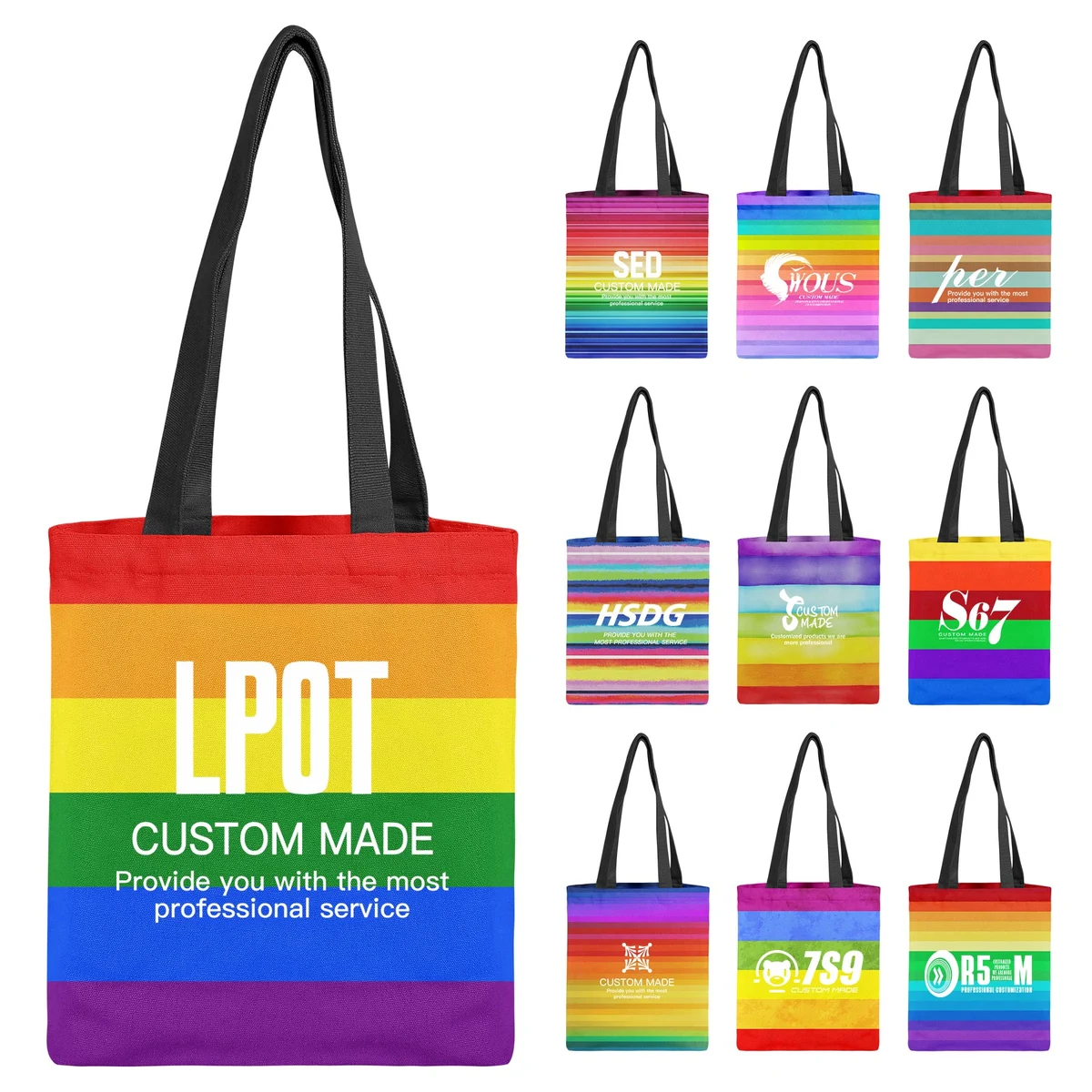 12Oz. Cotton Canvas Tote Bag with Heat Transfer 1