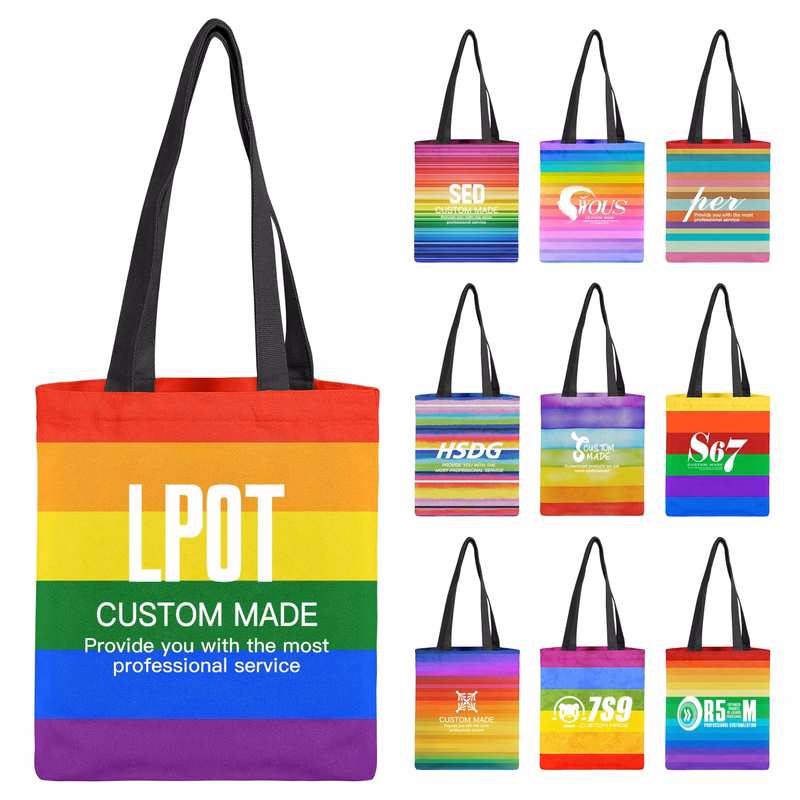12Oz. Cotton Canvas Tote Bag with Heat Transfer