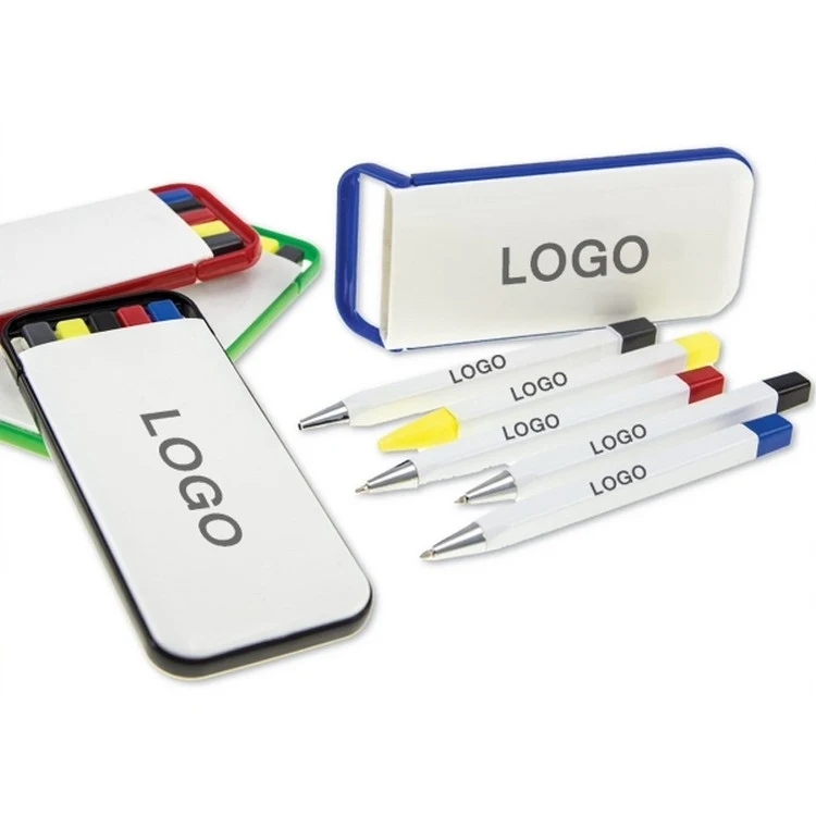 Logo Printed Oily 5 Pen Pack 1